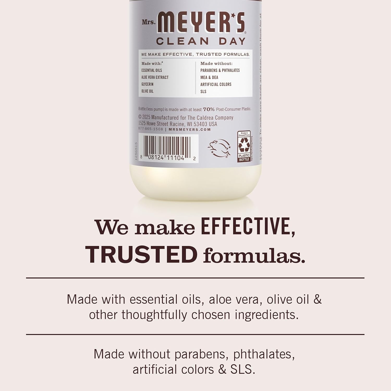 MRS. MEYER'S CLEAN DAY Hand Soap, Lavender Scent, 12.5 Fl Oz Bottle