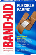 Band-Aid Brand Flexible Fabric Adhesive Bandages for First Aid, 2 Size (30-100)