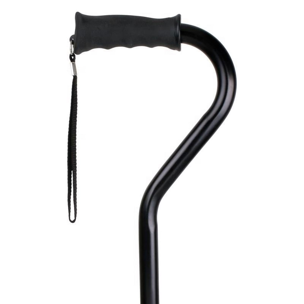 Ergo Offset Adjustable Handle Walking Cane for All Occasions, Black, 250 Lb Weight Capacity