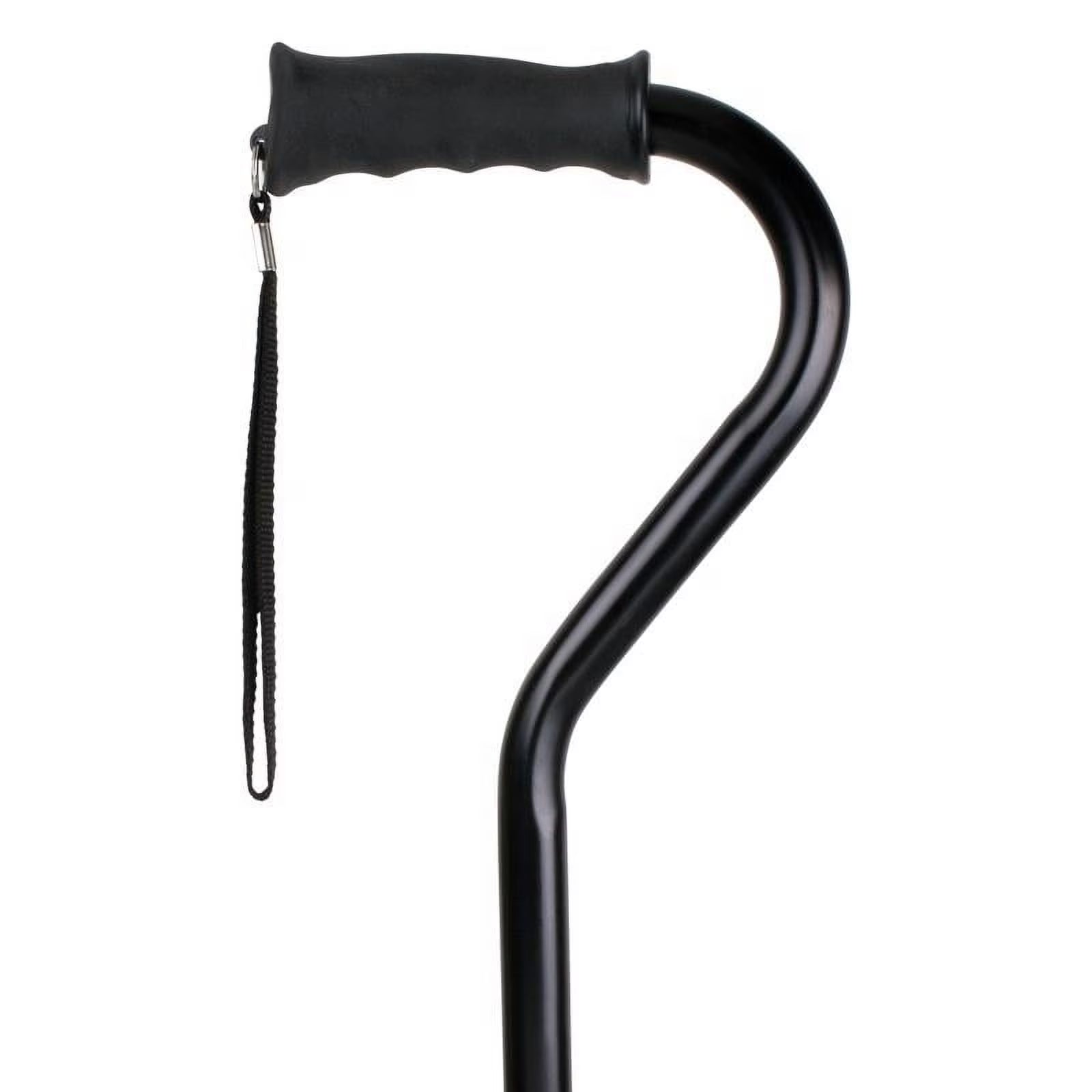 Ergo Offset Adjustable Handle Walking Cane for All Occasions, Black, 250 Lb Weight Capacity