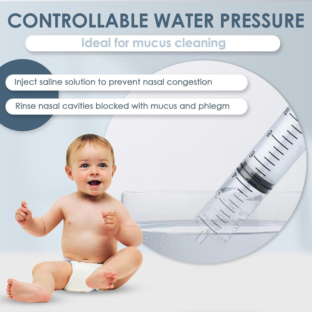 Baby Nasal Syringe (2-Pack) - Safe Silicone Nasal Aspirator for Newborn - Infant