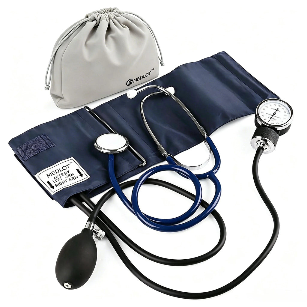 Manual Blood Pressure Cuff, Aneroid Sphygmomanometer and Stethoscope Kit, BP Cuff 10"-16"