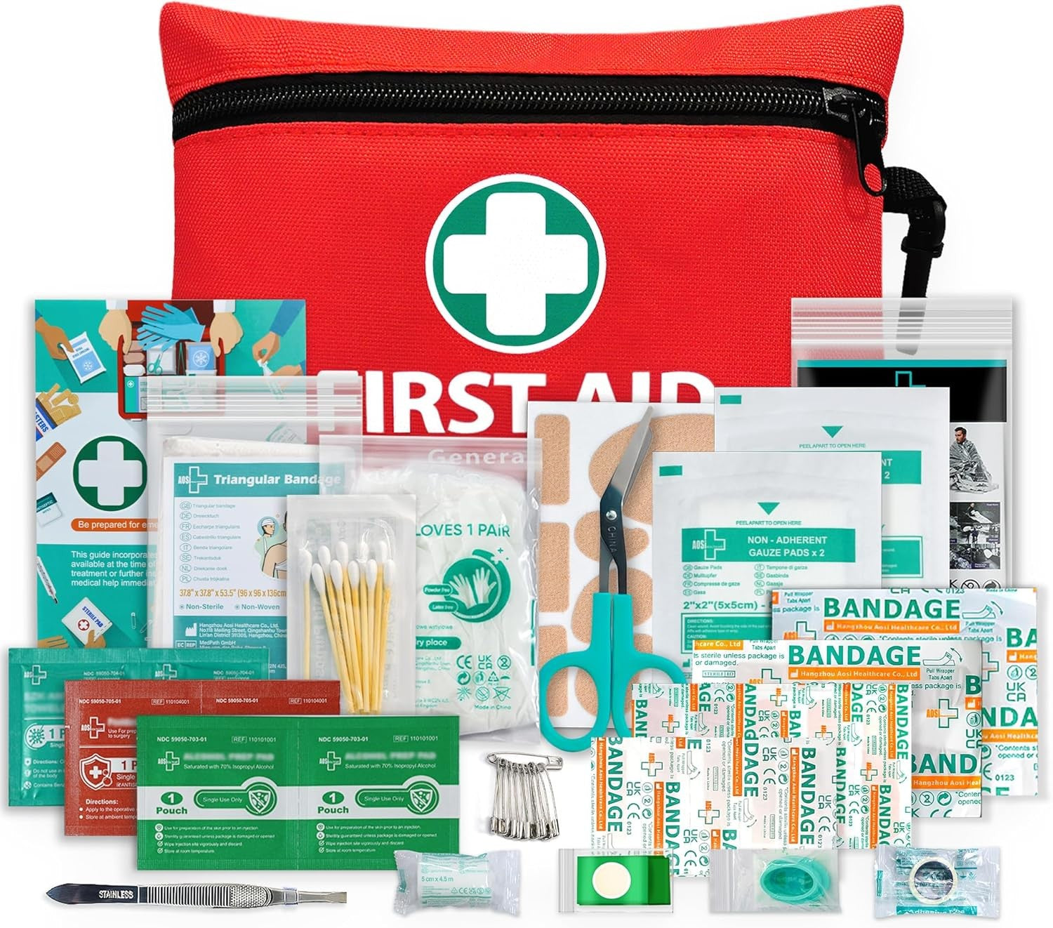 General Medi 110Pc Mini First Aid Kit Red