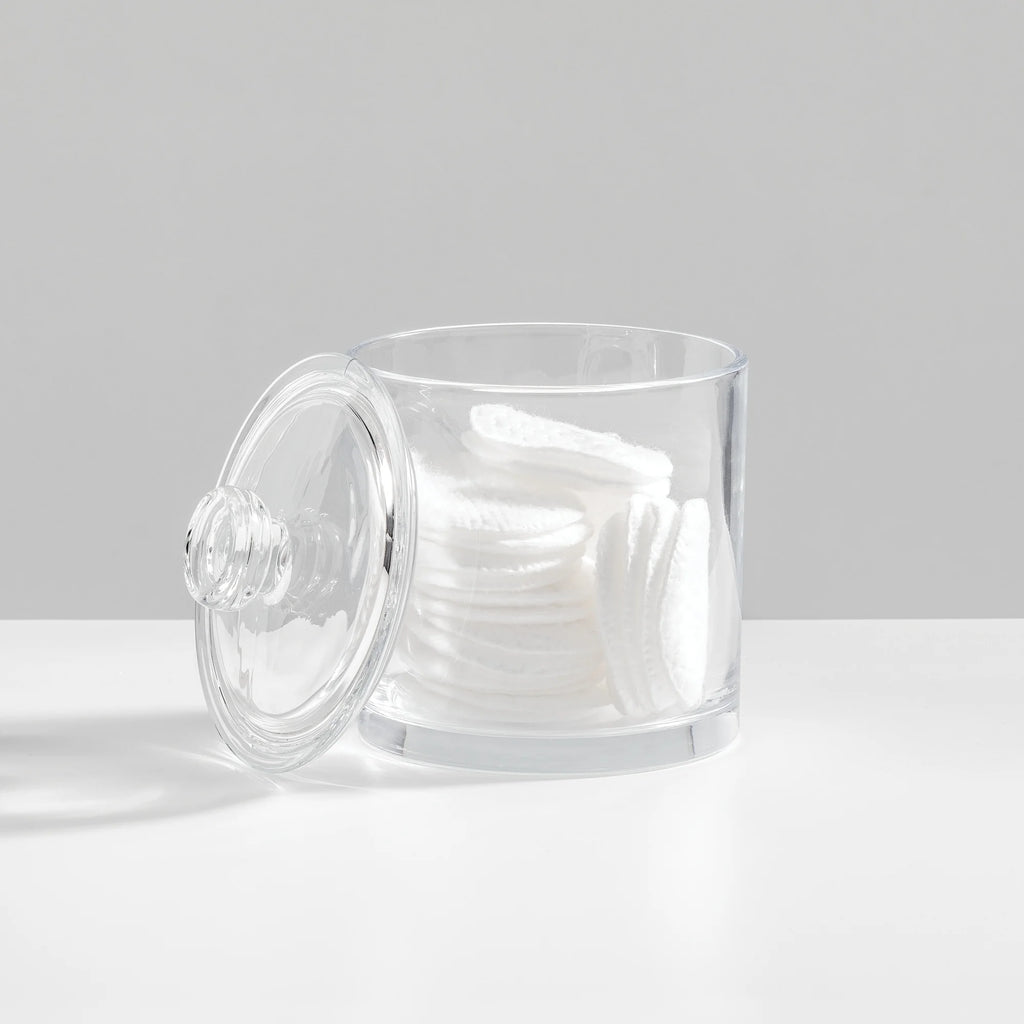 Small Glass Apothecary Vanity Jar, Clear