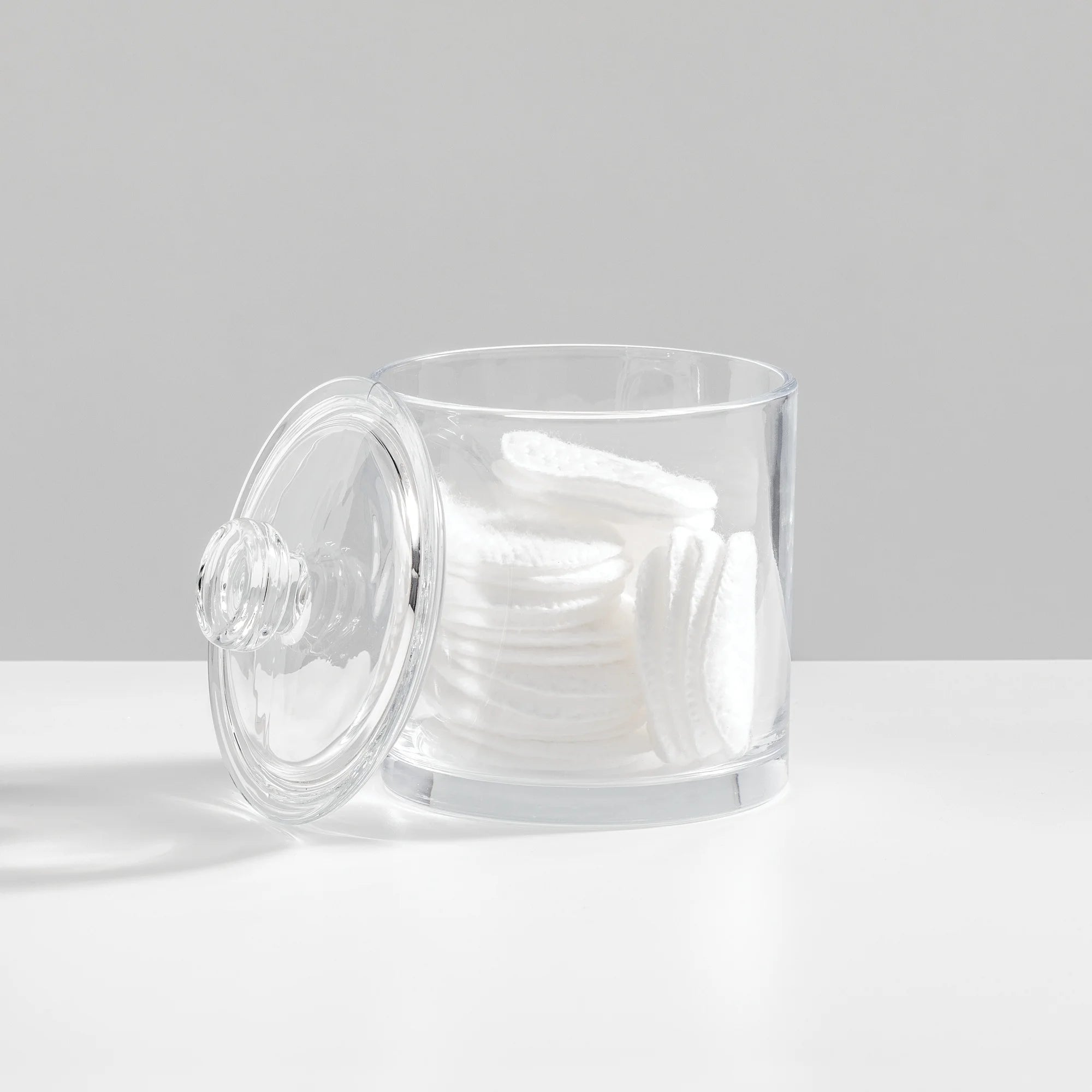 Small Glass Apothecary Vanity Jar, Clear
