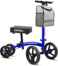 Steerable Knee Scooter,Economy Knee Walker,All Terrain Foldable Medical Scooter for Foot Injuries Crutches Alternative,Blue