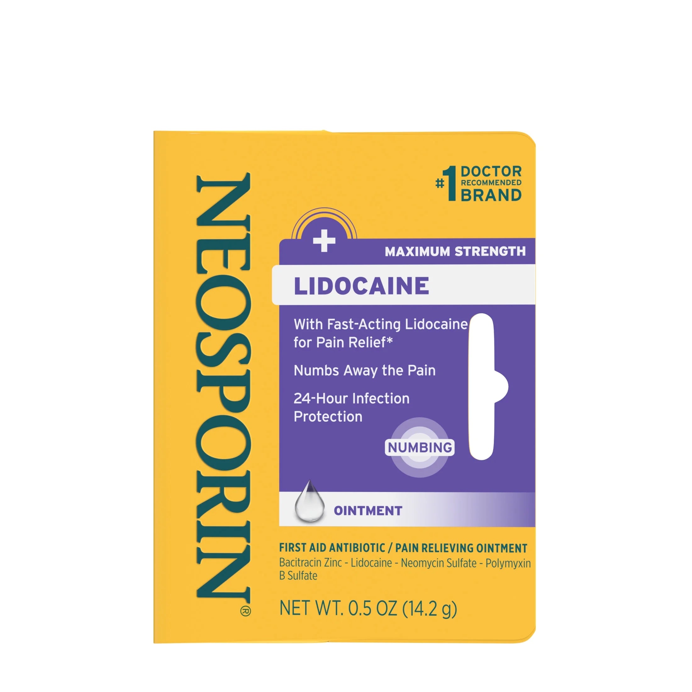 + Lidocaine Pain Relief Triple Antibiotic Ointment, 0.5 Oz