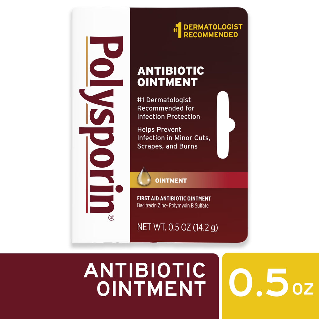 First Aid Topical Antibiotic Ointment, Travel Size, 0.5 Oz