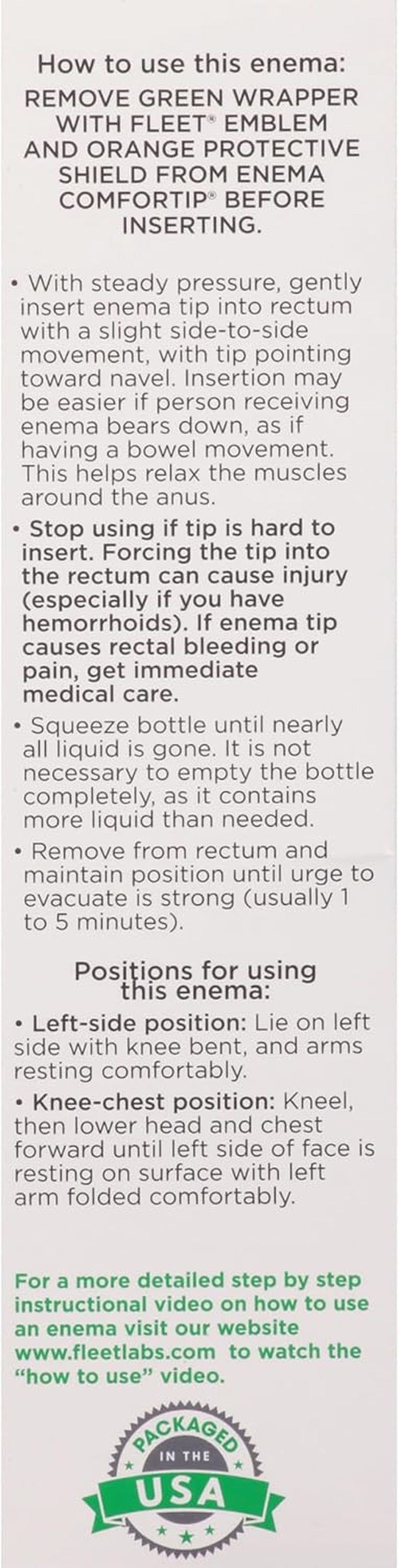 Laxative Saline Enema, Constipation Relief for Adults, Fast-Acting Prefilled Enema Kit, 4.5 Fl Oz, 2 Bottles
