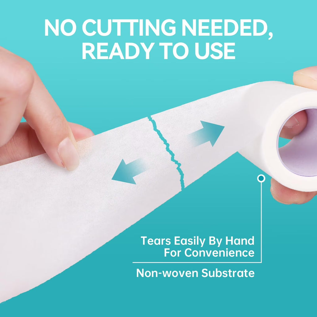 Soft Paper Surgical Tape 8 Rolls- Hypoallergenic Medical Tape for Sensitive Skin, Breathable First Aid Wound Tape with Pain-Free Removal, Secures Dressing and Medical Devices -2" X 10 Yards