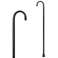 round Handle Wood Cane with Rubber Tip for All Occasions, 36" Height, 250 Lb Capacity, Black