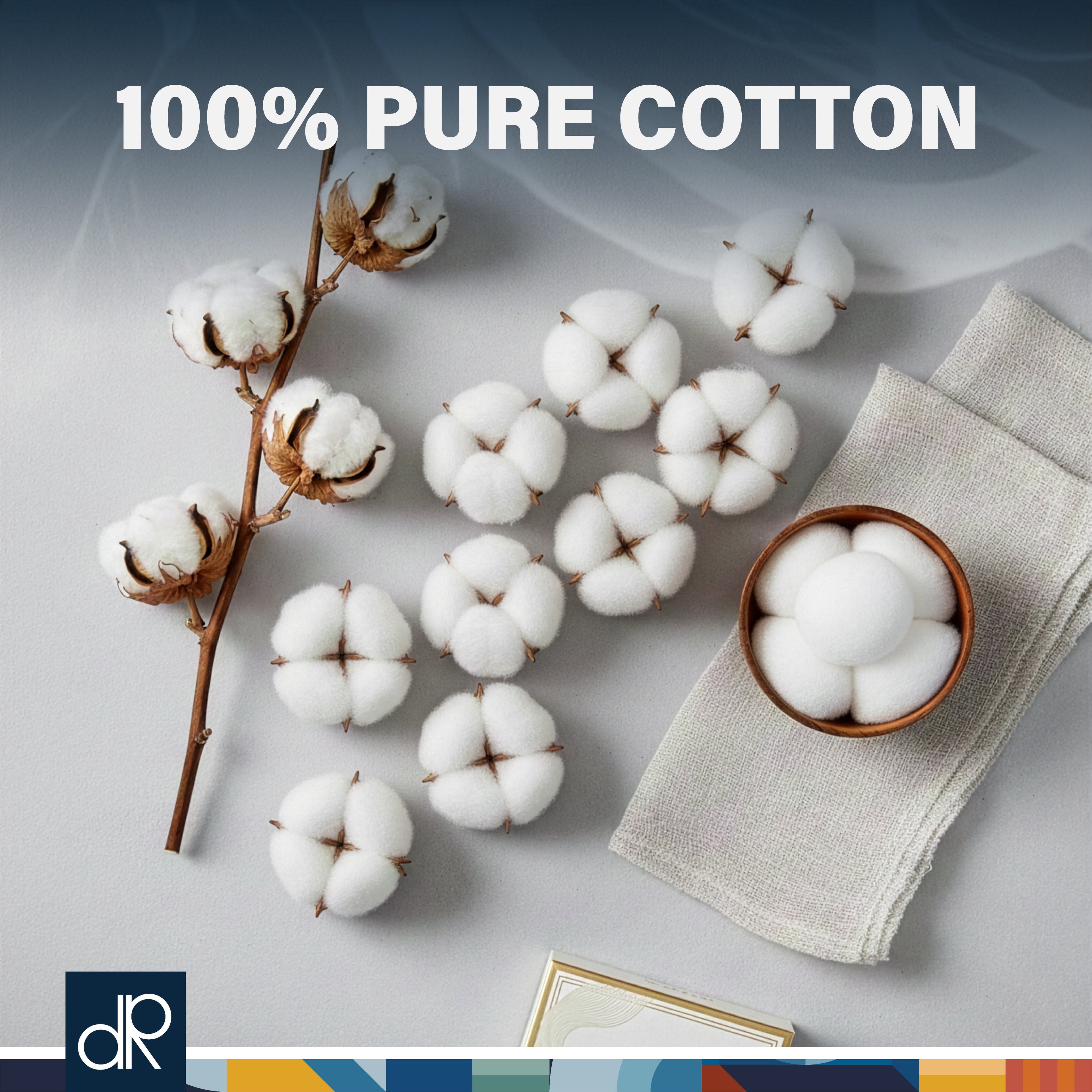 Small Cotton Balls, Premium 100% Cotton, Absorbent Multipurpose Makeup Remover & Personal Care, 300 Count