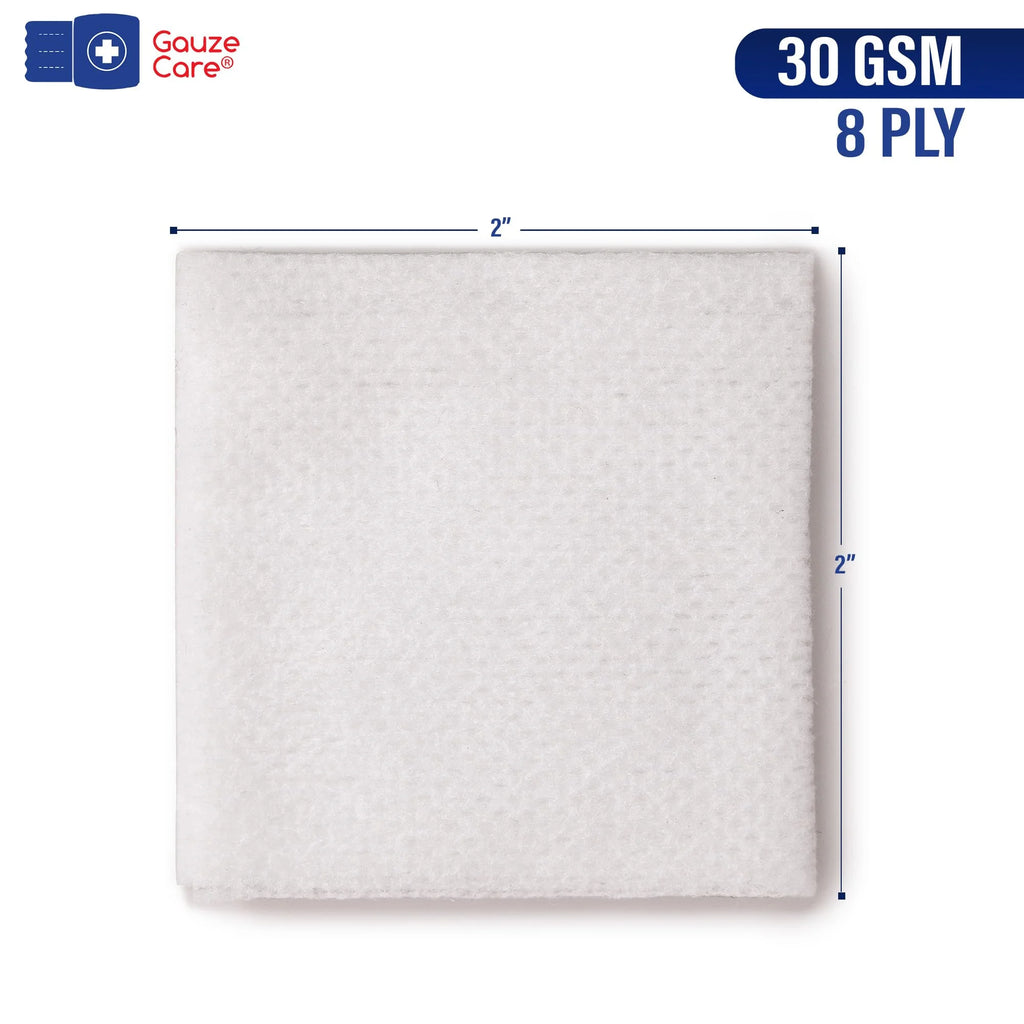 Non-Woven Sterile Gauze Pads 2X2 Pack of 100|8 Ply Gauze Sponges| Individually Packed Highly Absorbent Medical Gauze Pads