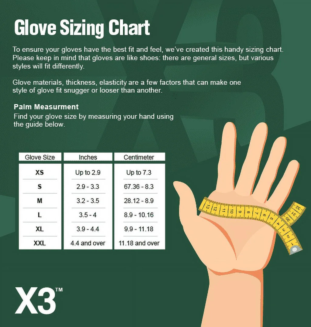 X3 Clear Vinyl Disposable Gloves, 3 Mil, Food-Safe, Non-Latex, Small, 100/Box
