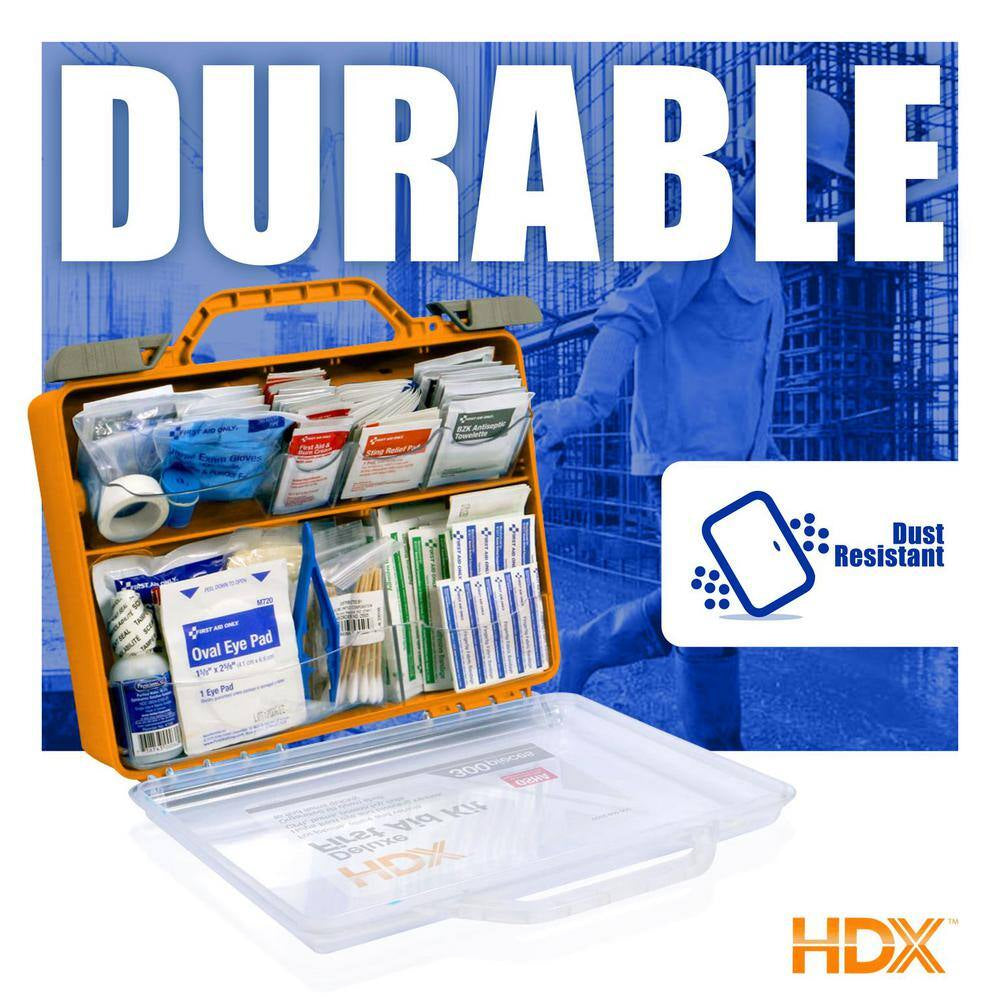 300-Piece Deluxe Clear Front Plastic OSHA First Aid Kit