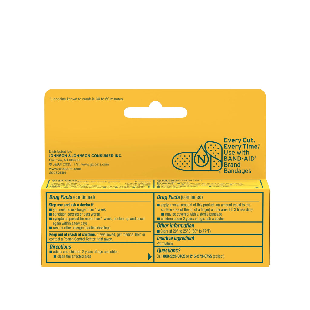 + Lidocaine Pain Relief Triple Antibiotic Ointment, 0.5 Oz