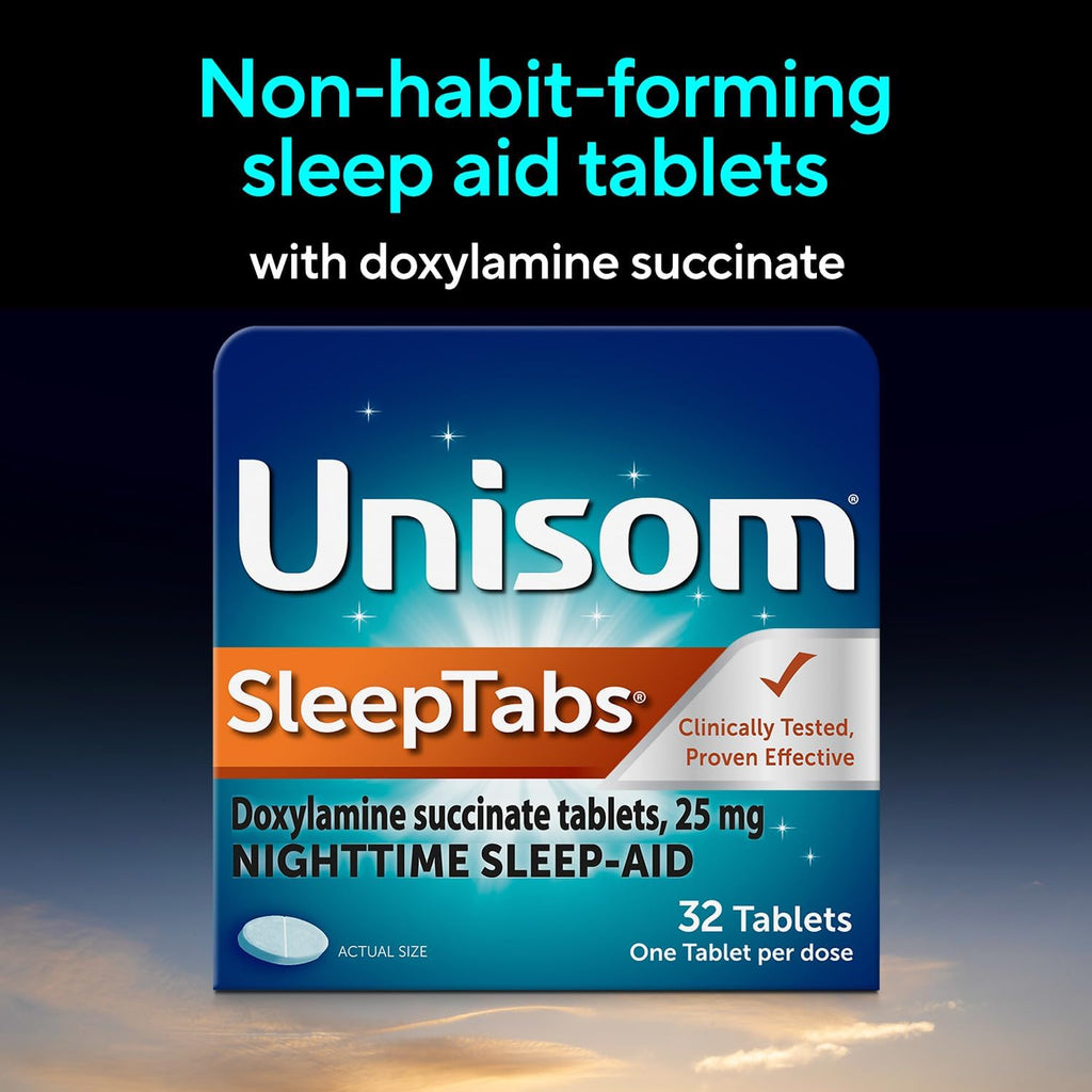 Sleeptabs, Nighttime Sleep-Aid, Doxylamine Succinate, 32 Tablets