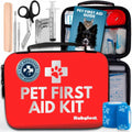 Cat and Dog First Aid Kit for Car and Travel - 53 Piece Pet Emergency Essential Kit with Vet-Approved Guide, Compact for Camping and Home