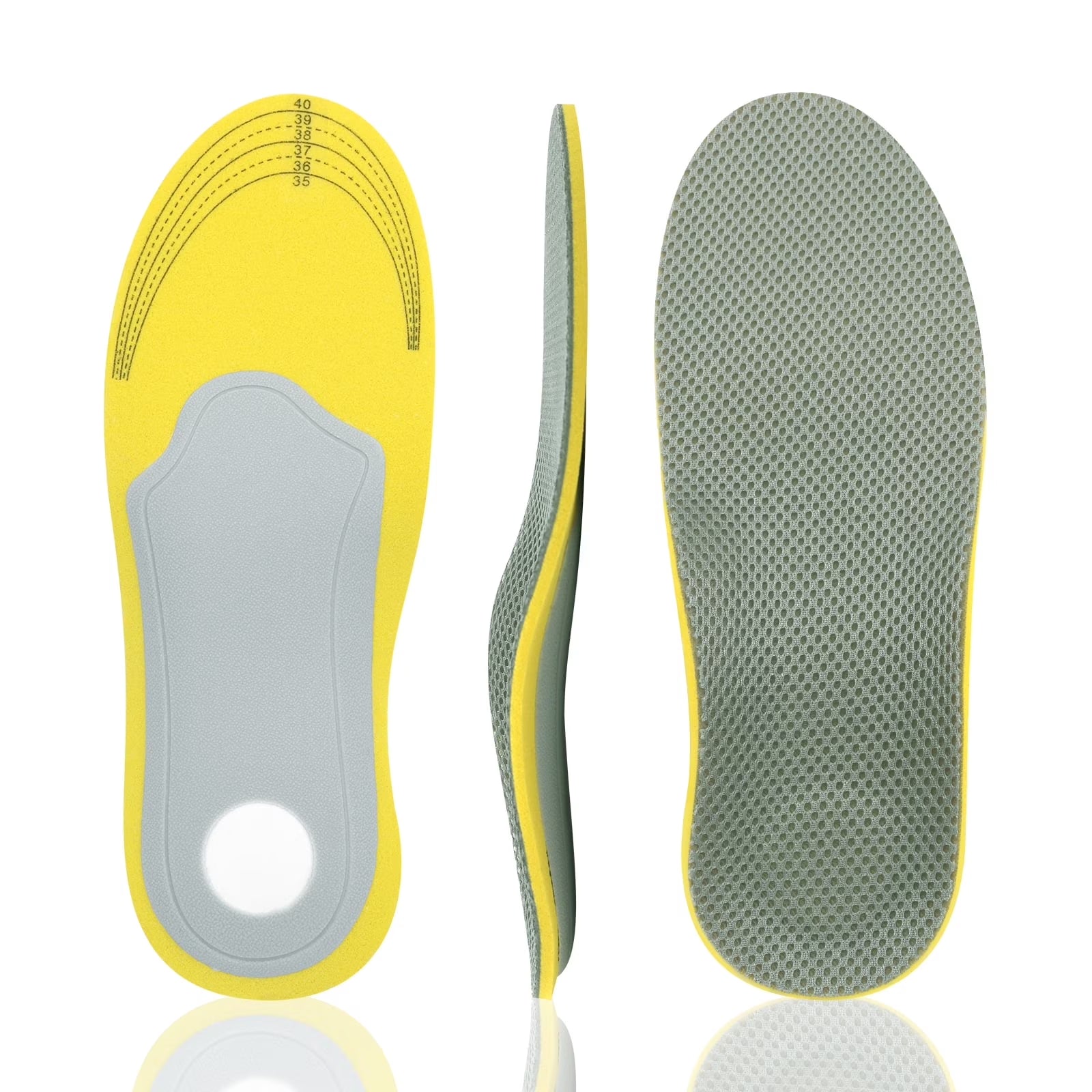 Orthotic Arch Support Shoe Inserts Insoles for Flat Feet,Feet Pain,Plantar Fasciitis for Women (1 Pair)