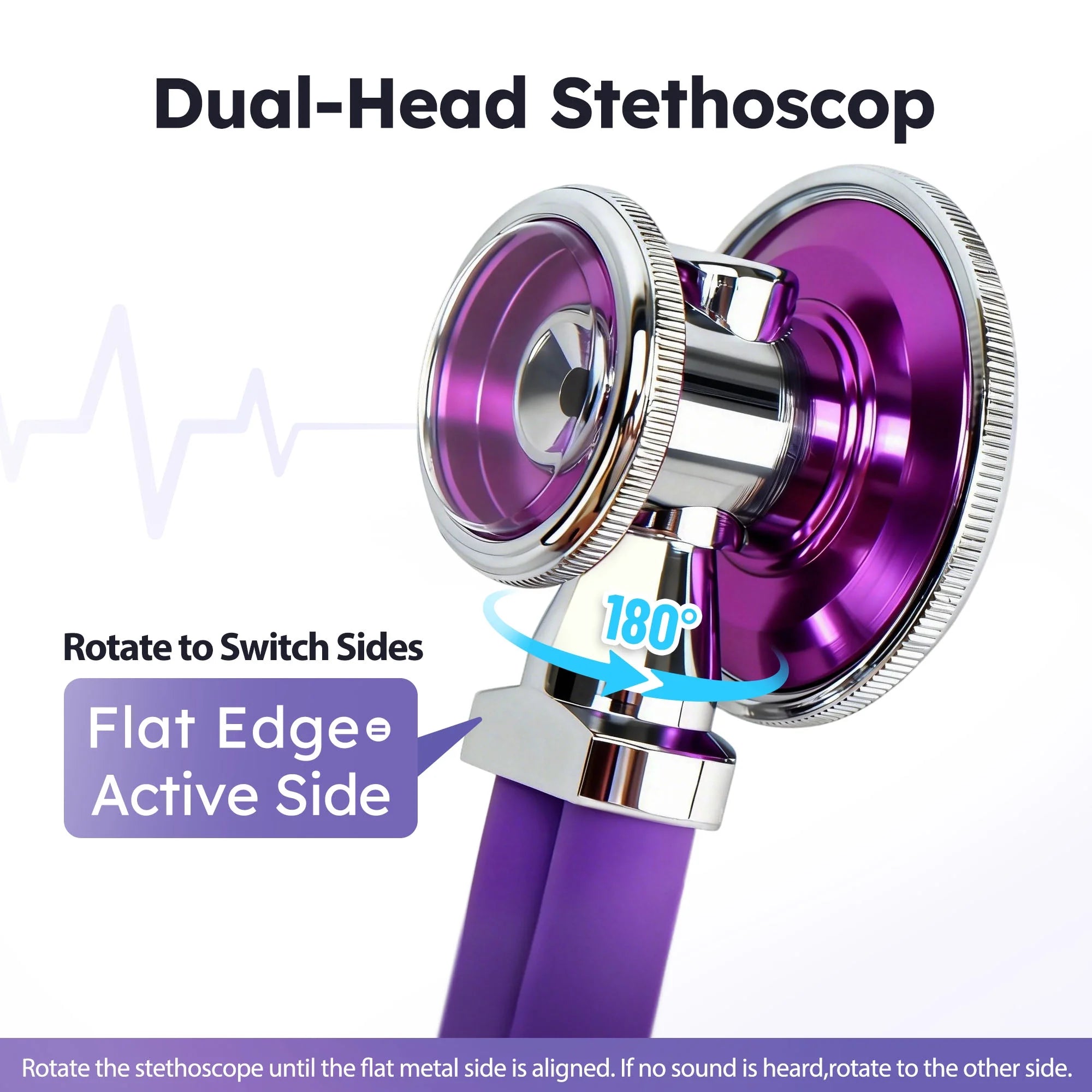 Manual Blood Pressure Cuff, Aneroid Sphygmomanometer and Dual Head Stethoscope Kit,Purple