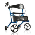 Mobility Sidekick Side-Folding Rollator Walker with Seat, Blueberry