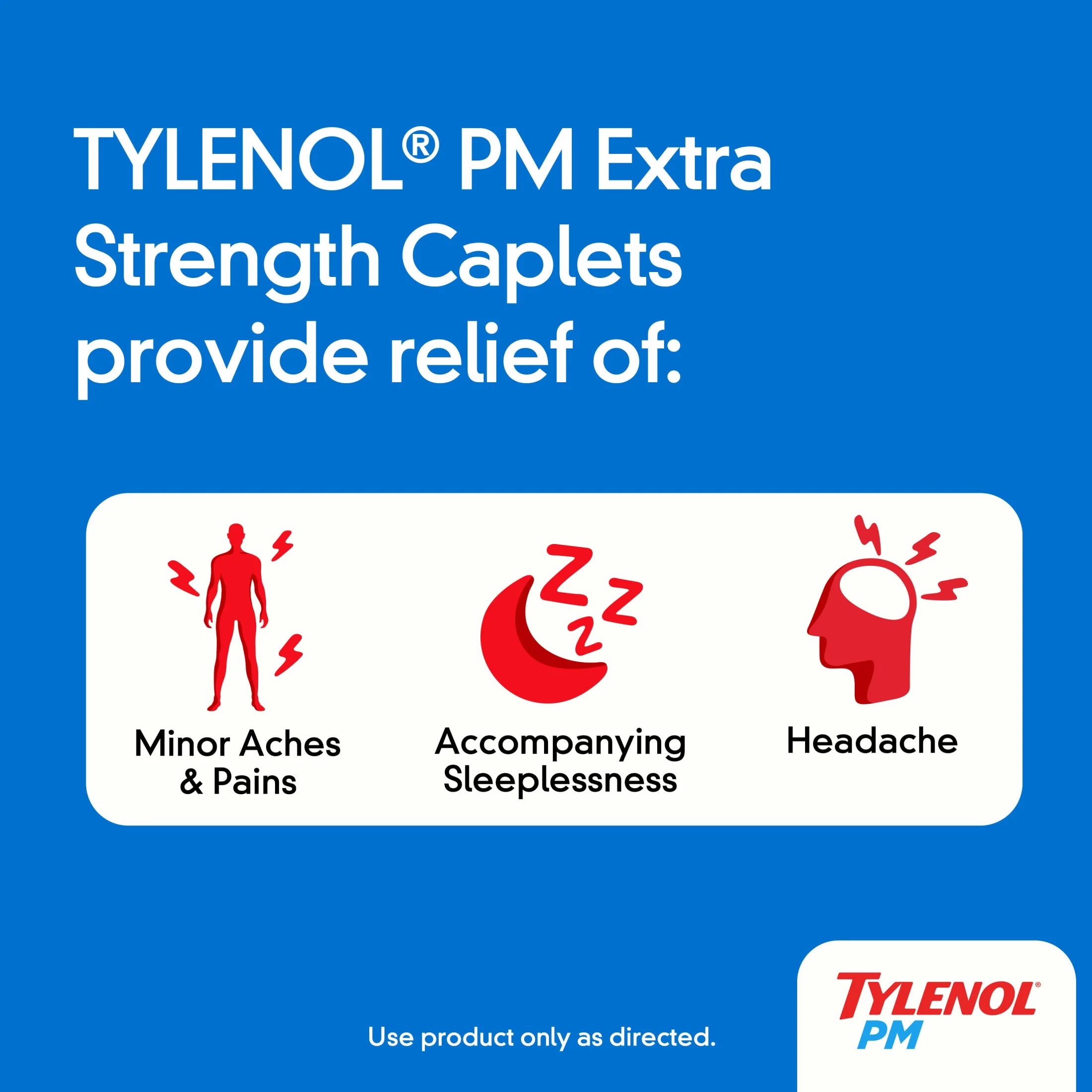PM Extra Strength Pain Relief & Sleep Aid Caplets, Value Size, 150 Count