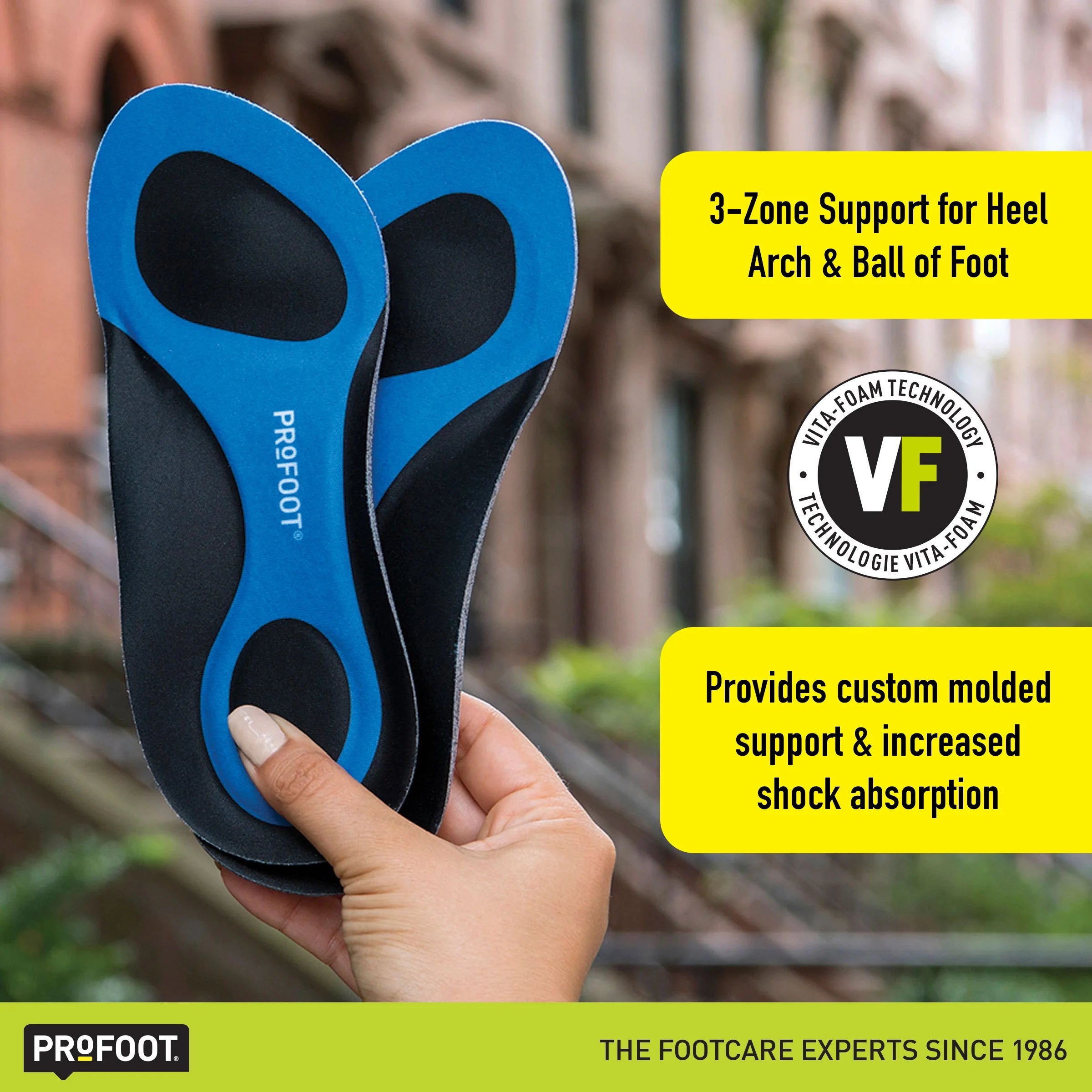 Triad Orthotic Insoles for Knee, Leg & Back Pain, Men'S 8-13, 1 Pair