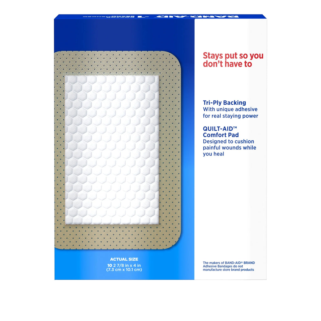 (3 Pack)  Brand Tru-Stay Adhesive Pads, Large Sterile Bandages, 10 Count