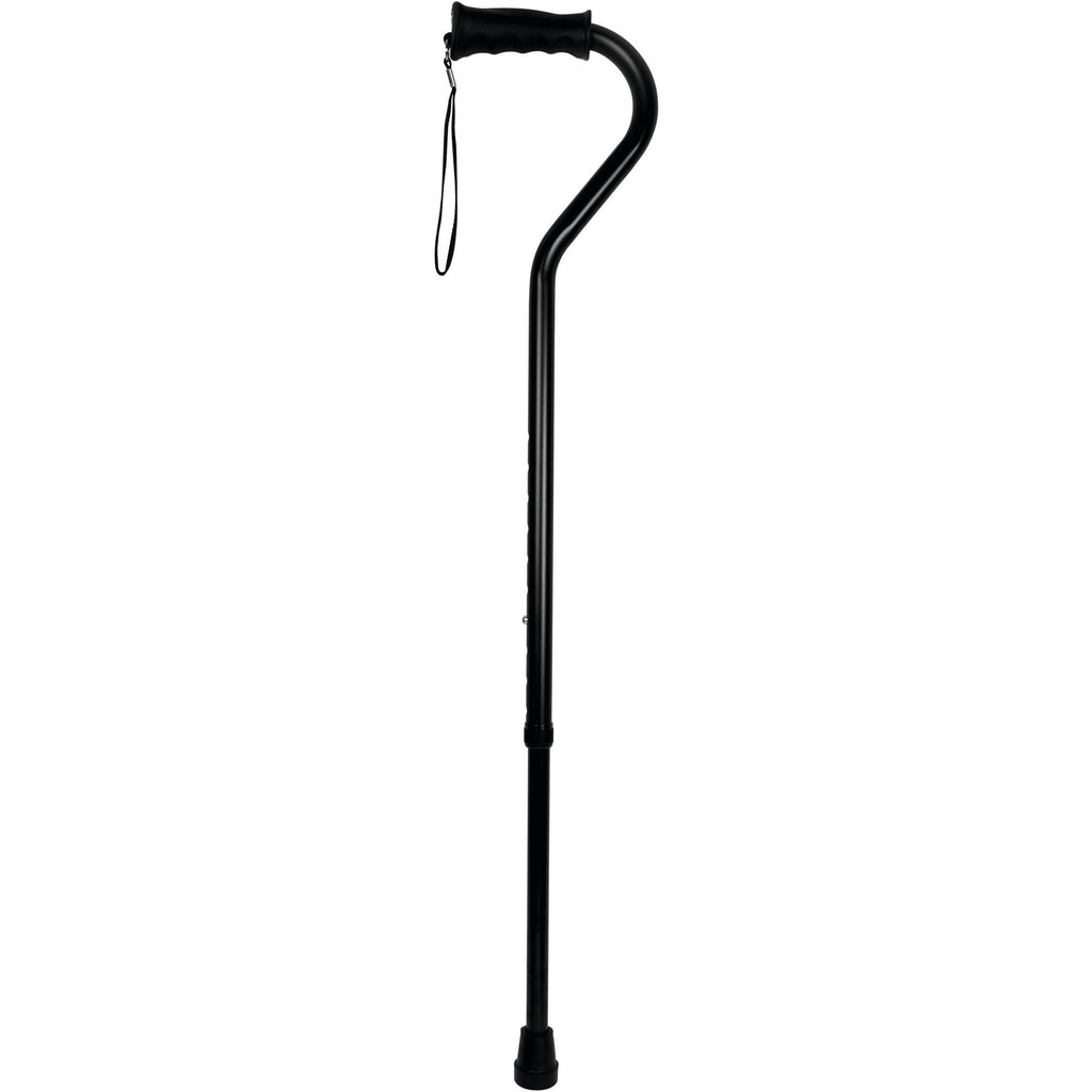 Ergo Offset Adjustable Handle Walking Cane for All Occasions, Black, 250 Lb Weight Capacity