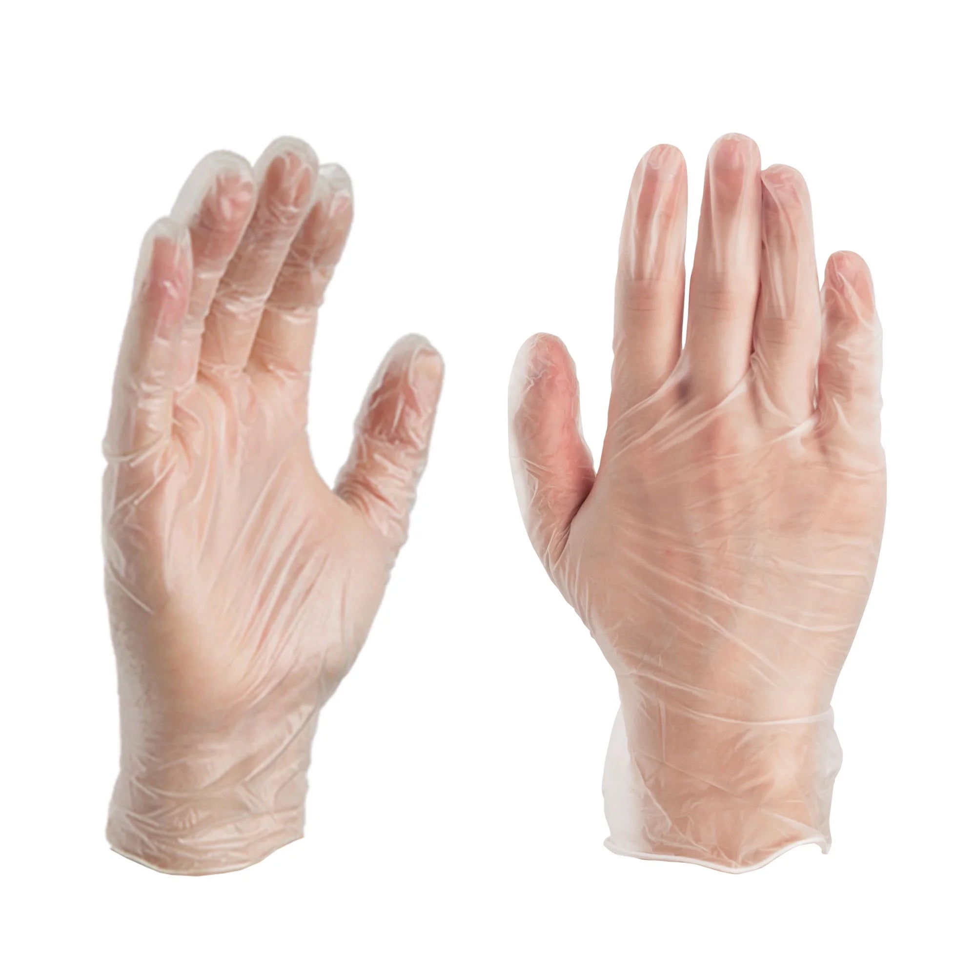 X3 Clear Vinyl Disposable Gloves, 3 Mil, Food-Safe, Non-Latex, Medium, 100/Box