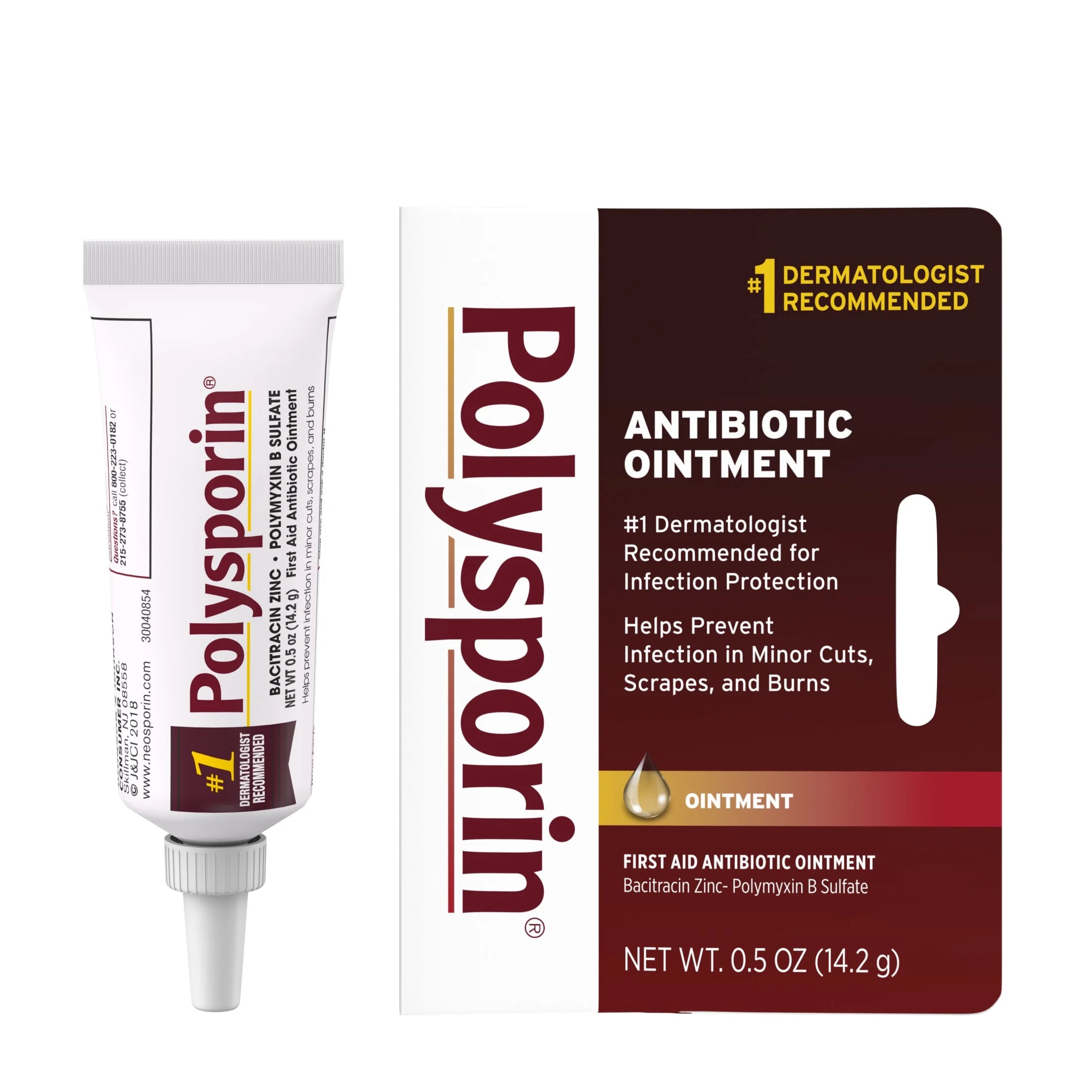 First Aid Topical Antibiotic Ointment, Travel Size, 0.5 Oz