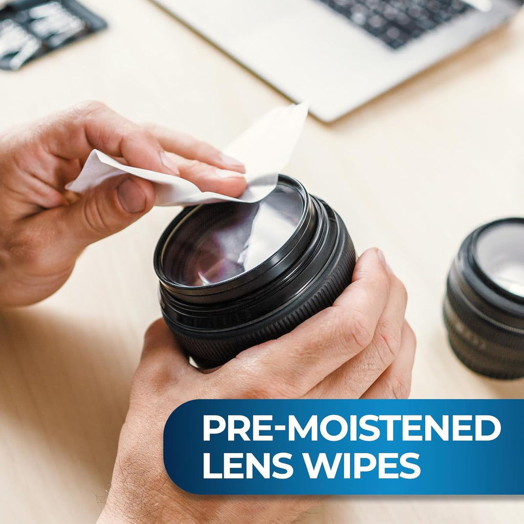 Lens and Screen Cleaning Wipes for Eyeglasses, Devices, Anti-Fog, Anti-Static, P