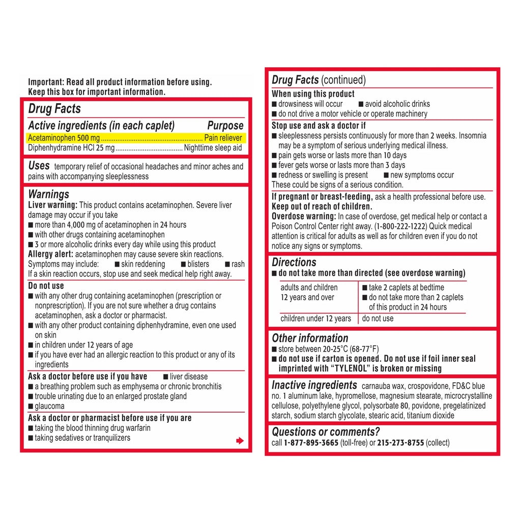 PM Extra Strength Pain Relief & Sleep Aid Caplets, Value Size, 150 Count