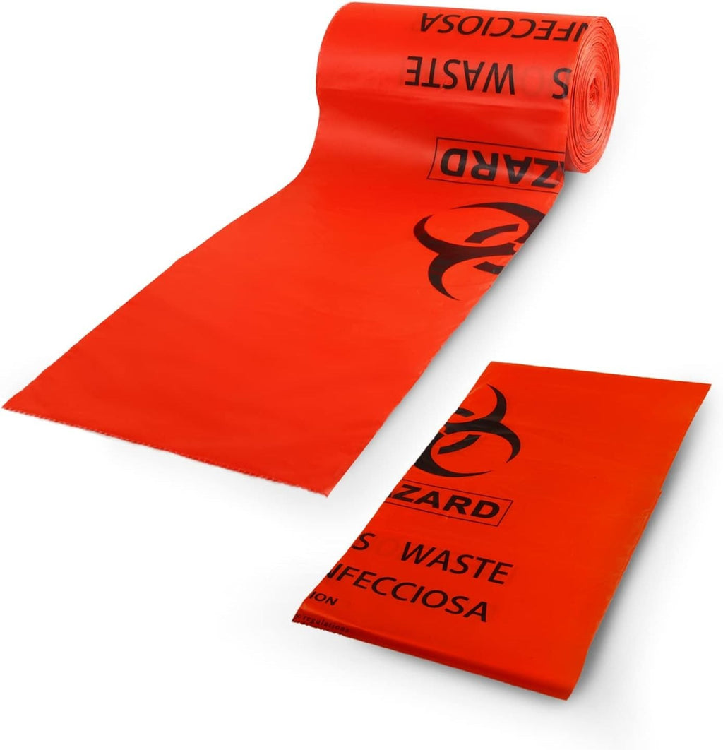 Biohazard Bags –10-Gallon Heavy-Duty Biohazard Garbage Bags – 50-Pcs Biohazar...