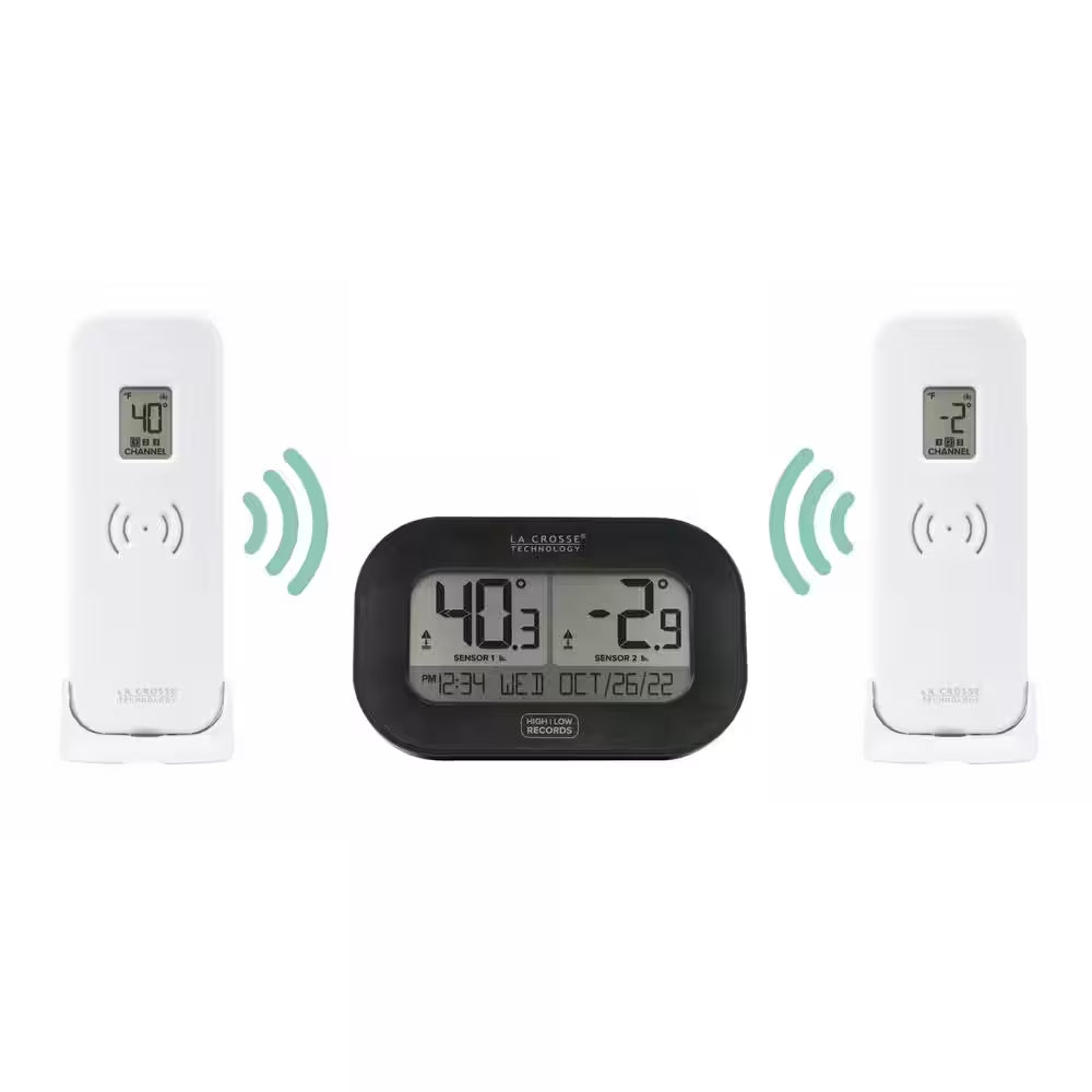 Wireless Refrigerator/Freezer Kitchen Thermometers with Digital Indoor Display with Magnetic Back