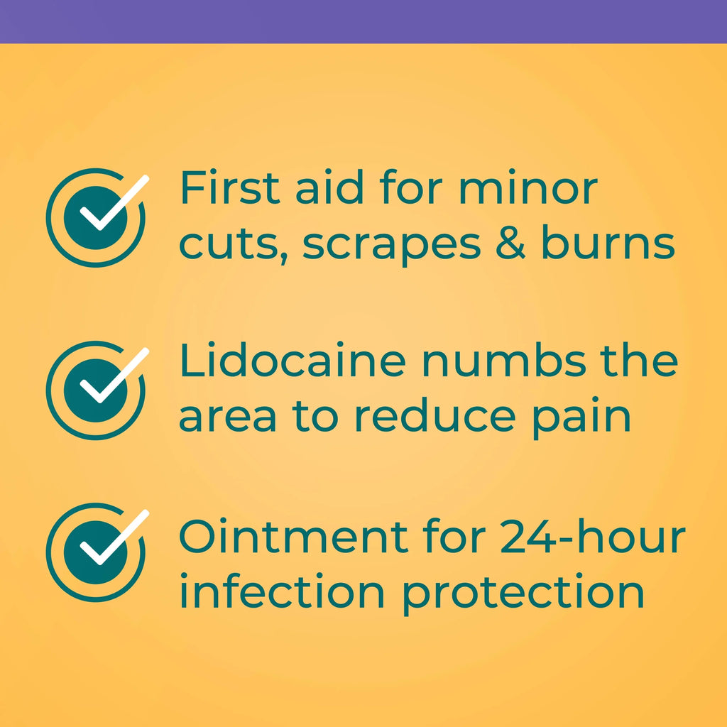 + Lidocaine Pain Relief Triple Antibiotic Ointment, 1 Oz