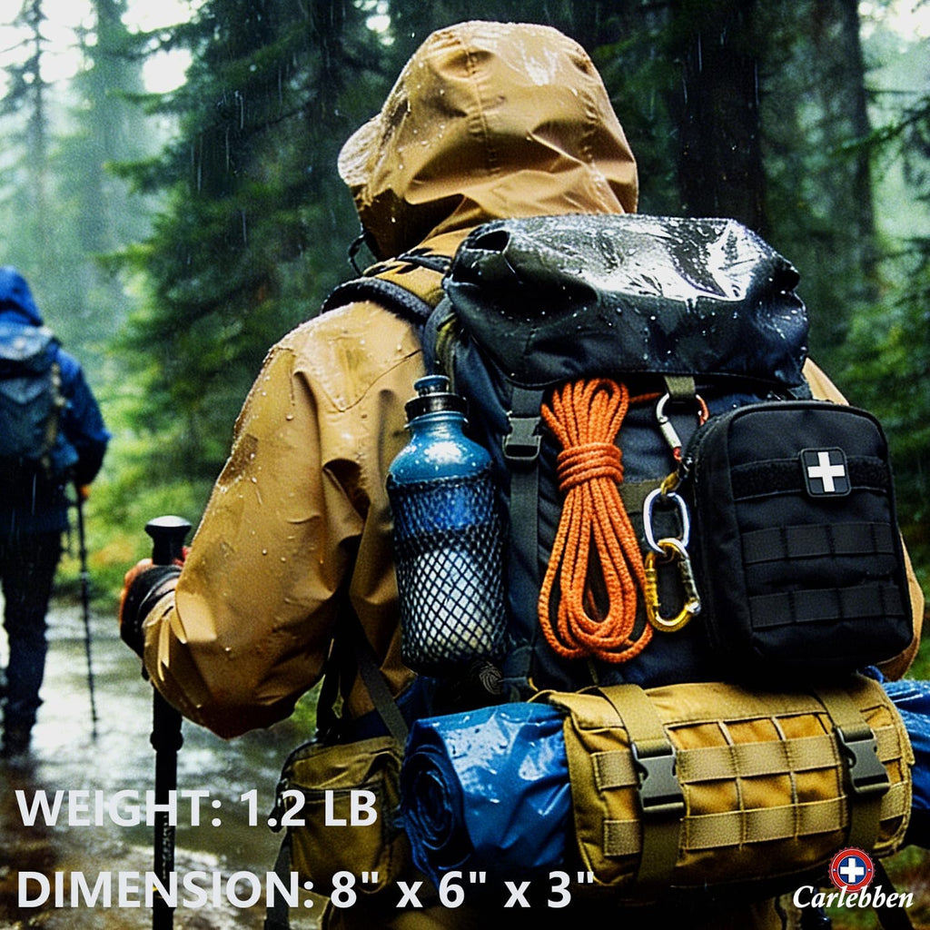 EMT Pouch MOLLE Ifak Pouch Tactical MOLLE Medical First Aid Kit Utility Pouch (With Medical Supplies)