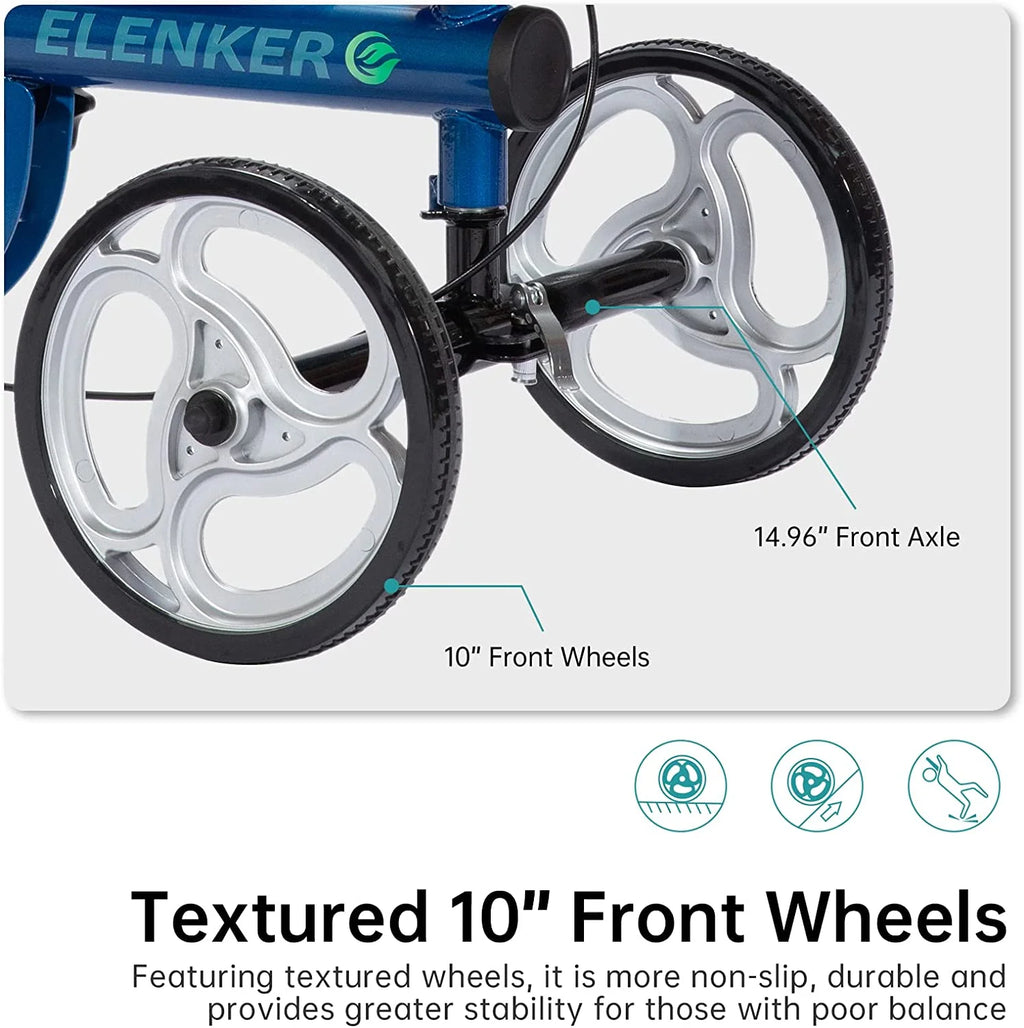 Knee Scooter Steerable Deluxe Medical Knee Walkerfor Foot Injury Crutch Alternative Blue
