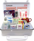 107 Piece 25 Person First Aid Kit with Plastic Case, OSHA Compliant