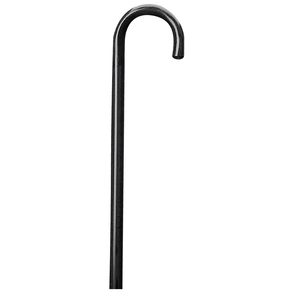 round Handle Wood Cane with Rubber Tip for All Occasions, 36" Height, 250 Lb Capacity, Black