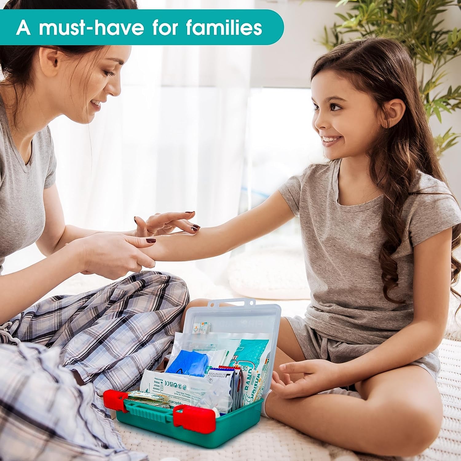 110 Pieces Small First Aid Kit - Hardcase First Aid Box - Contains Premium Medic