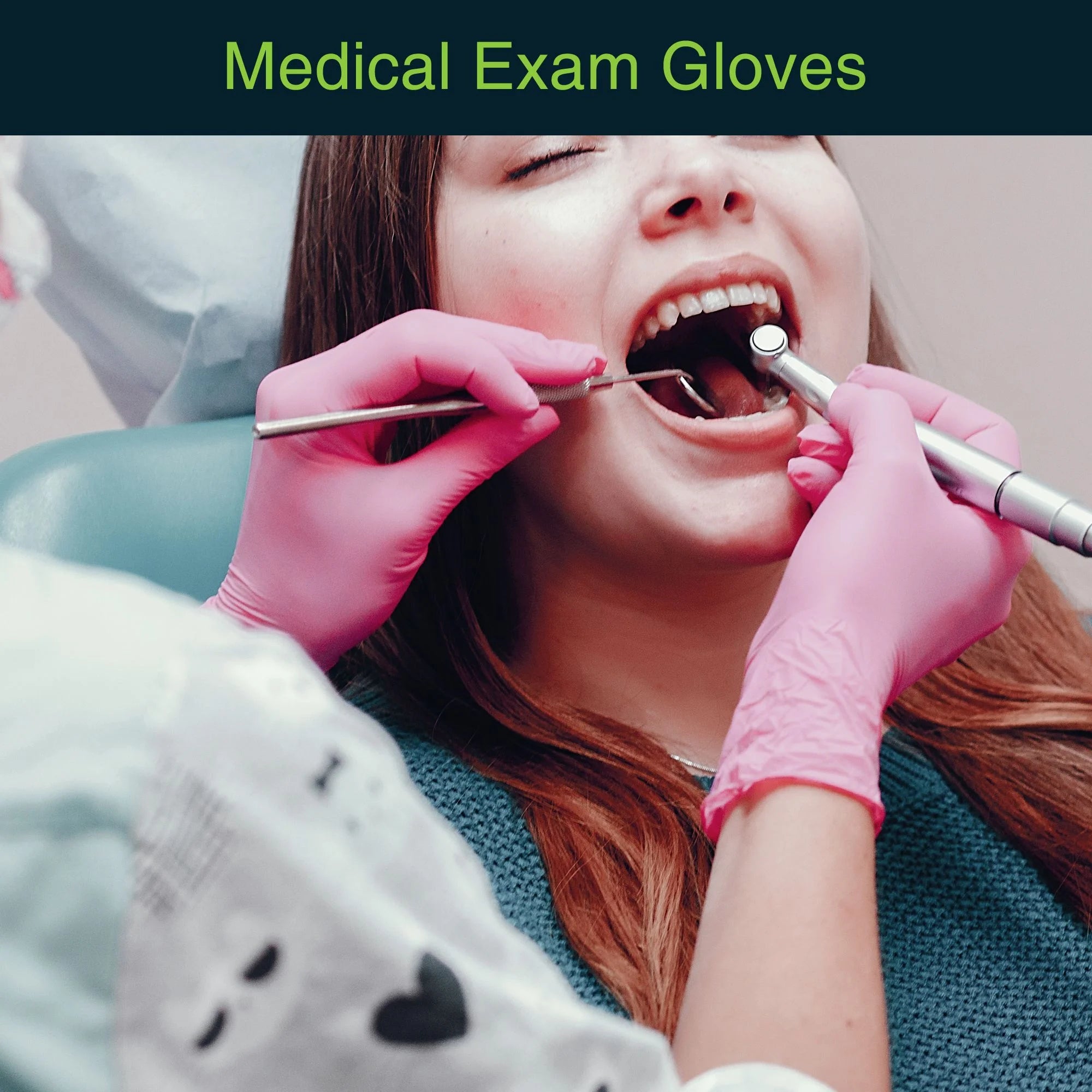 Disposable Vinyl Exam Gloves - Pink - Box of 50 - XL