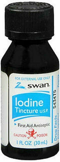 Swan Iodine Tincture USP First Aid Antiseptic Prevent Skin Infection 1 Oz 6 Pack