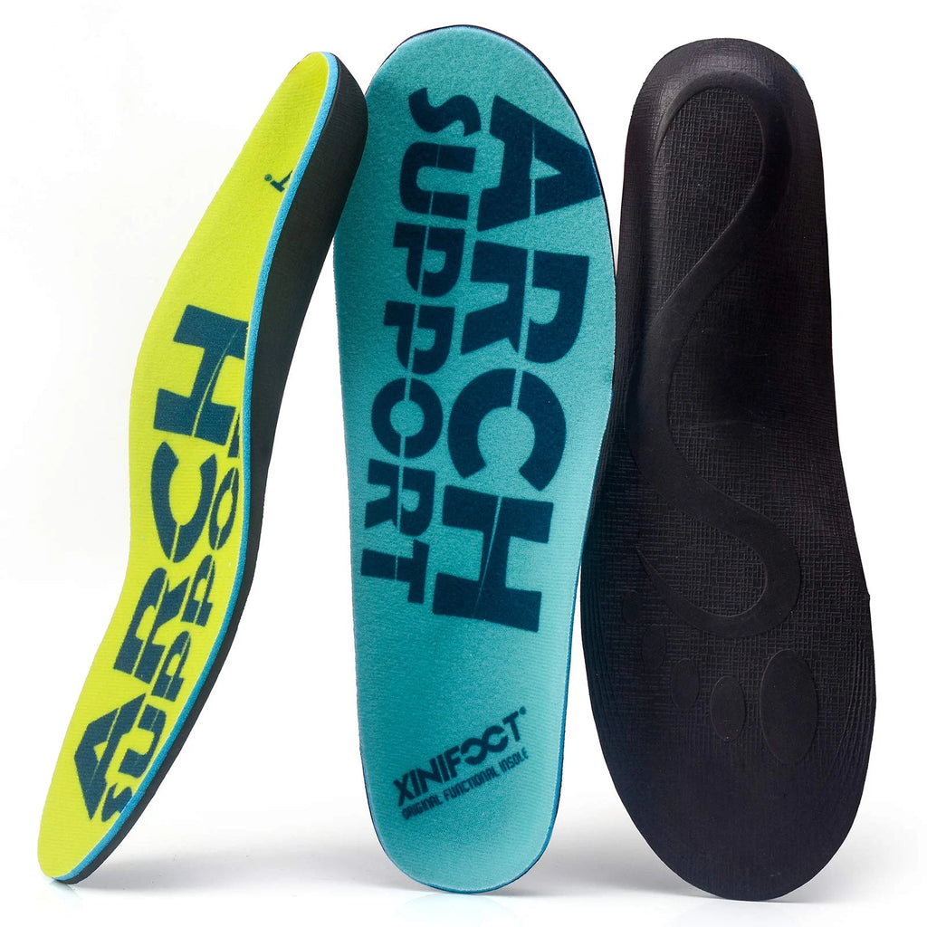 2 Pairs Arch Support Orthotic Insoles for Plantar Fasciitis Pain Relief Orthotics, Flat Feet, Walking, Running Comfortable Inserts for Men