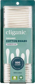 Organic Cotton Swabs, Hypoallergenic Ear Swabs for Travel Size Toiletries, 1500 Count
